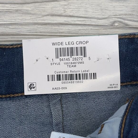 STYLE & CO Wide Leg Crop Blue Jeans Women's Size 16 High Rise NEW NWT - Picture 8 of 13
